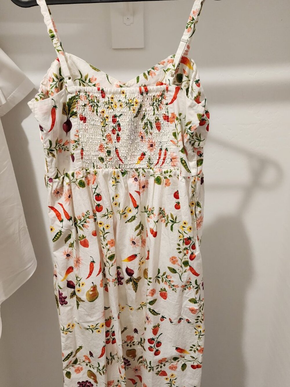 Old Navy Fruit & Vegetable Print Tie Front Midi Dress Size S NWT - Picture 2 of 4